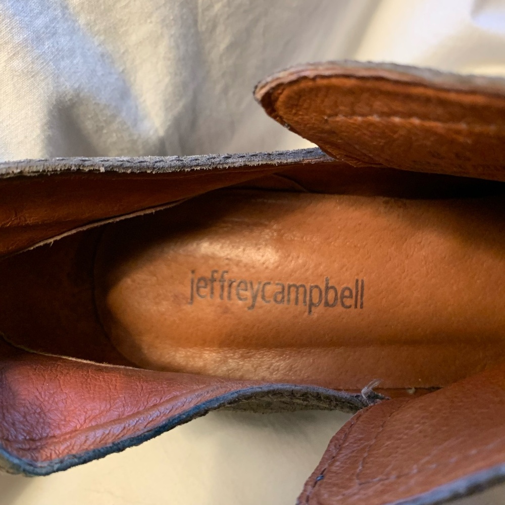 Jeffrey Campbell 'Rosalee' suede snake embossed ankle boots/booties - Picture 10 of 12